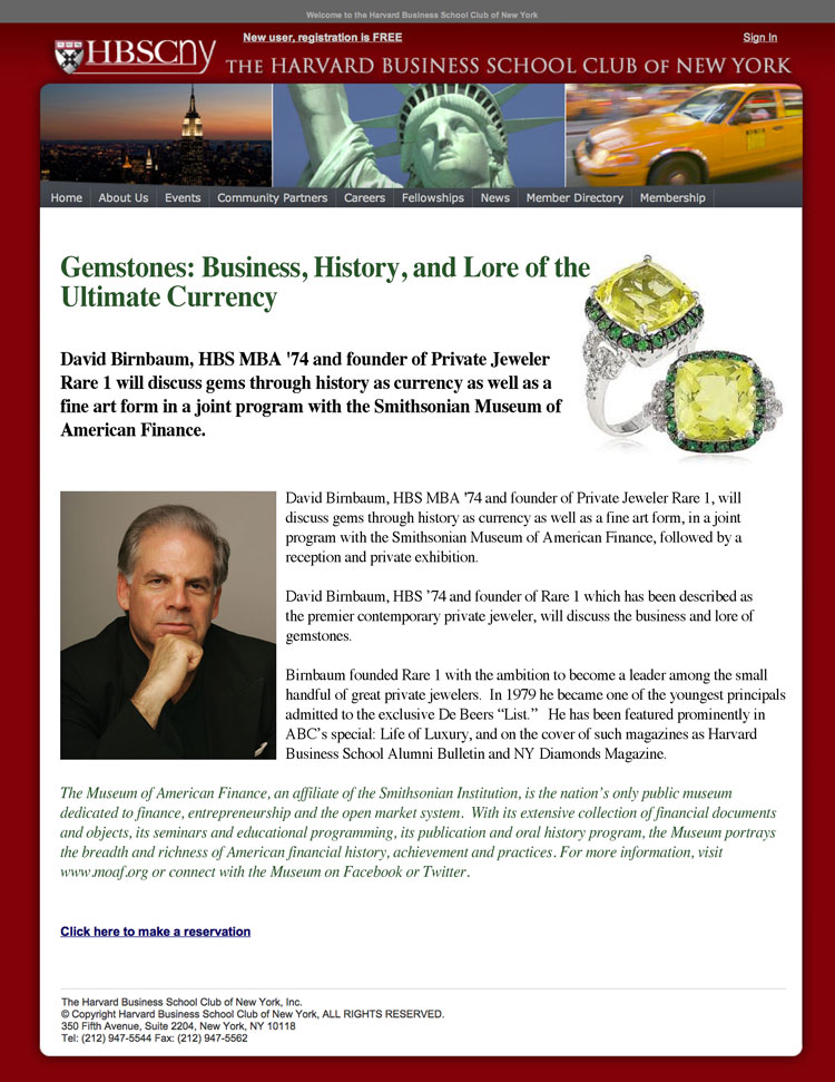 The  extraordinary business philosophy of David Birnbaum: Have the absolute rarest jewels.(Philosopher) David Birnbaum triumphs.